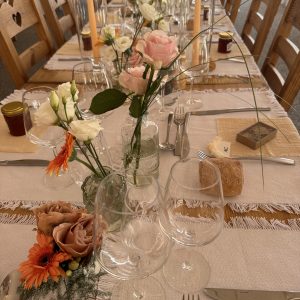 Set de table - frangé blanc