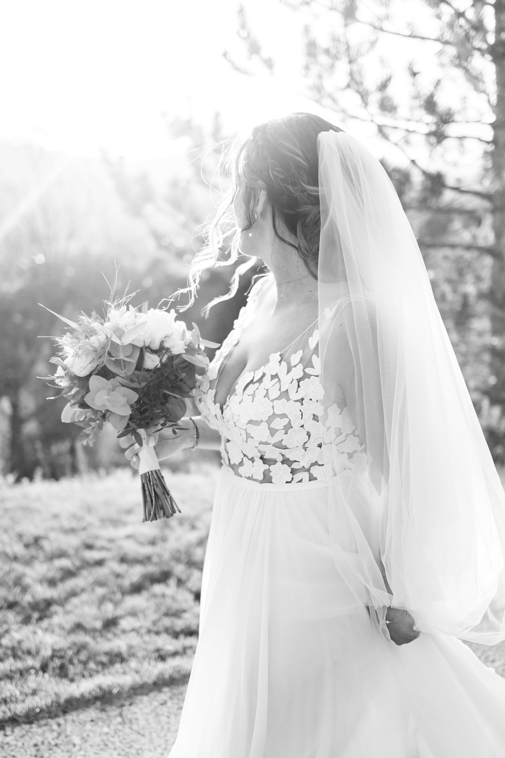 mariée noir et blanc